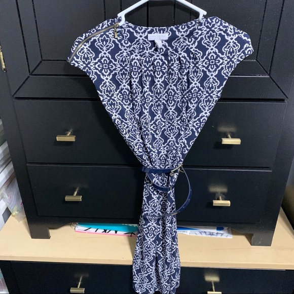 Charter Club  Petite Navy & White Dress w/Belt - Picture 4 of 13